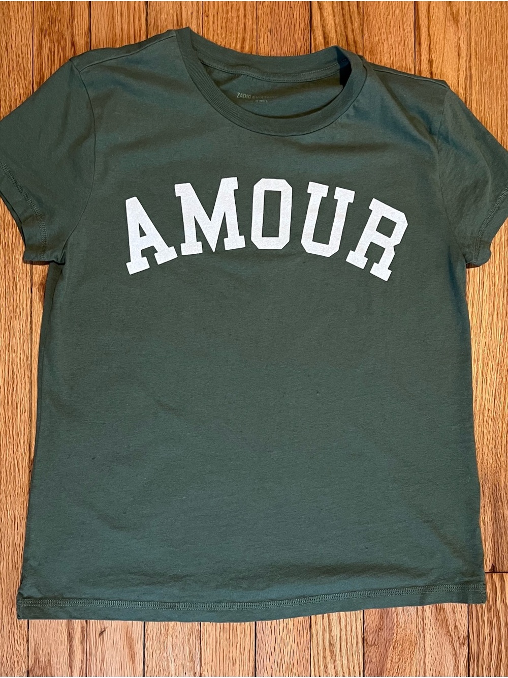 Zadig & Voltaire Forest Green AMOUR Short Sleeve Tee